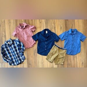 Wrangler Boys Tan Cargo Button-Front Shorts